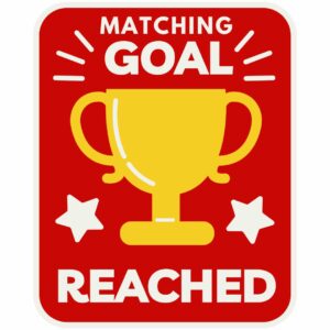 We did it! THANK YOU for your generosity!